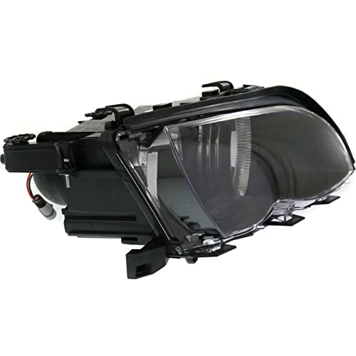 LNMTLZHHM Headlight Set For 2002-2005 B_MW 320 325 330 Left and Right Black Housing 2Pc