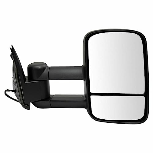 LNMTLZHHM Trail Ridge Tow Mirror Power Heated Textured Black Pair For Chevrolet GMC