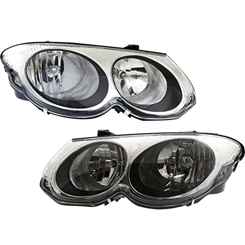 LNMTLZHHM Headlight Set For 1999-2004 Chrysler  300M Sedan Left and Right With Bulb 2Pc