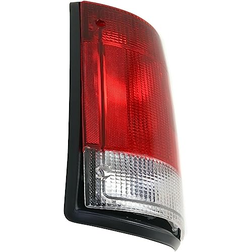 LNMTLZHHM Halogen Tail Light Set For  Ford  1995-2014 E150 E250 E350 Van Clear & Red Lens 2Pcs