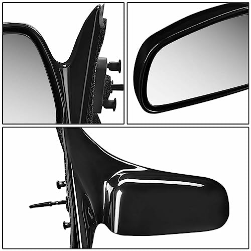 LNMTLZHHM For Mitsubishi 1999-2003 Galant Pair Manual Side Door Mirror MI1320122 MI1321122