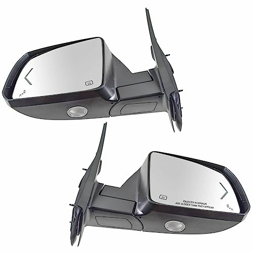 LNMTLZHHM For   2014 - 2018  Toyota  Tundra Mirror Power Fold Heated Signal Memory Blind Spot Puddle Chrome Pair