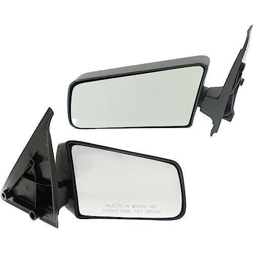 LNMTLZHHM For Chevy GMC Olds Pickup Truck & Set of Side Manual Textured Mirrors