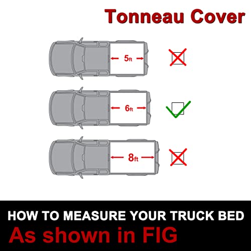 LNMTLZHHM 6.0' Bed Soft Roll-Up Tonneau Cover Pickup Truck For 2016-2022 Toytoa Tacoma