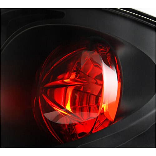 LNMTLZHHM For 2006 Dodge Pickup Crystal Pattern Black Headlights Pair+Tail Light Lamps