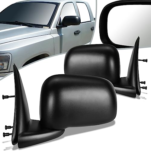 LNMTLZHHM For Dodge 2005-2010 Dakota Pair Manual Side View Door Mirror Set CH1320326 CH1321326