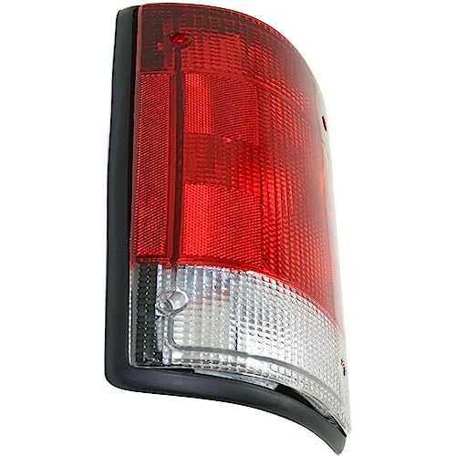 LNMTLZHHM Halogen Tail Light Set For  Ford  1995-2014 E150 E250 E350 Van Clear & Red Lens 2Pcs