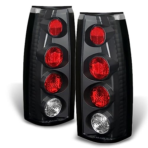 LNMTLZHHM For Cadillac Chevy GMC C10 Sierra Pickup Truck Black Tail Lights Brake Lamp