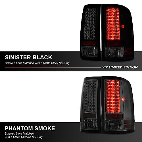 LNMTLZHHM For 2007-2014 GMC [SINISTER BLACK SMOKE] Housing LED Tail Light Brake Lamp