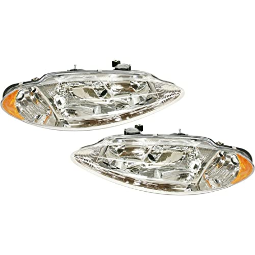 LNMTLZHHM Headlight Set For Chrysler 98-04 Intrepid Dodge 98-04 Intrepid LH RH w/ bulb