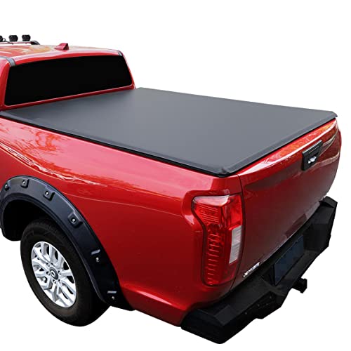 LNMTLZHHM 5.5' Soft Rollup Tonneau Cover Truck Bed for 2004-2015 Nissan Titan 0605