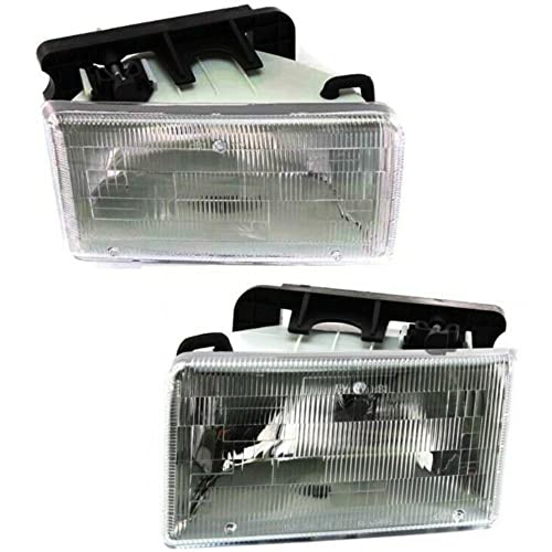 LNMTLZHHM Headlamps Headlights Left & Right Pair Set For 1991-1996  Dodge  Dakota Pickup Truck