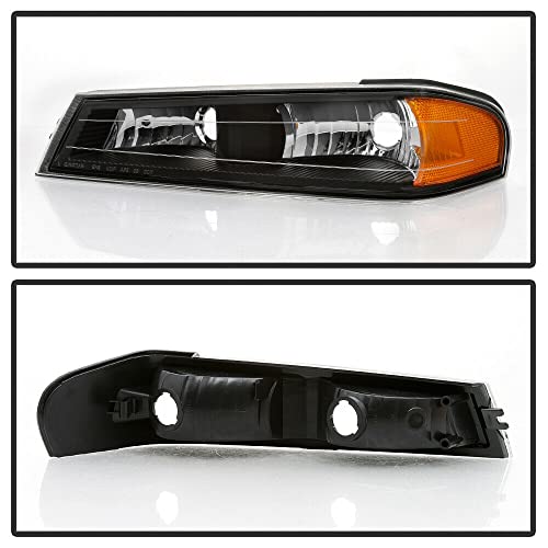 LNMTLZHHM For 2004-2012 Chevrolet GMC Black Front Upper Headlight Corner Signal Lamp