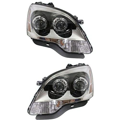 LNMTLZHHM Headlight Set For 2008-2012 GMC Acadia Sport Utility Left and Right With Bulb 2Pc