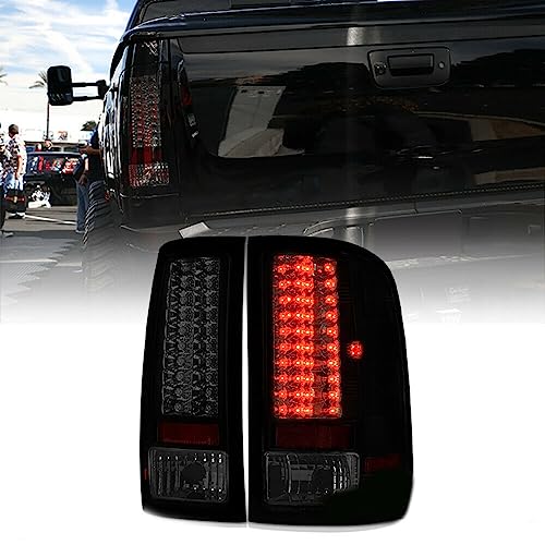 LNMTLZHHM For 2007-2014 GMC [SINISTER BLACK SMOKE] Housing LED Tail Light Brake Lamp