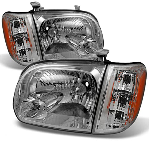 LNMTLZHHM For 2005-2007 Toyota Double | Crew Cab Headlights with Corner Lights Pair