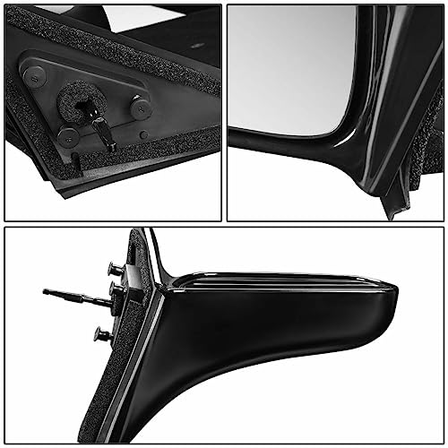 LNMTLZHHM For Mitsubishi 1999-2003 Galant Pair Manual Side Door Mirror MI1320122 MI1321122