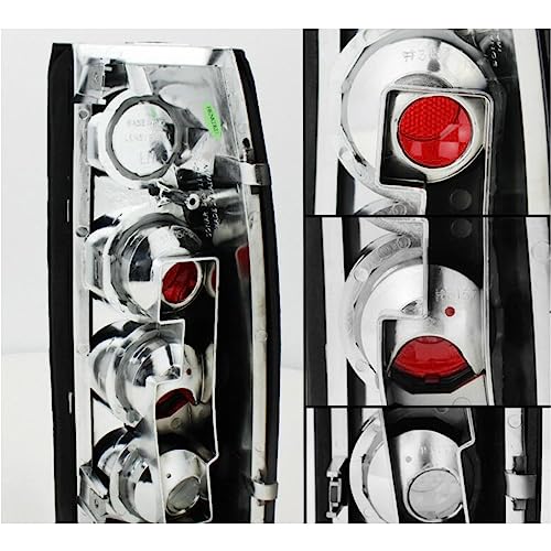 LNMTLZHHM For Cadillac Chevy GMC C10 Sierra Pickup Truck Black Tail Lights Brake Lamp