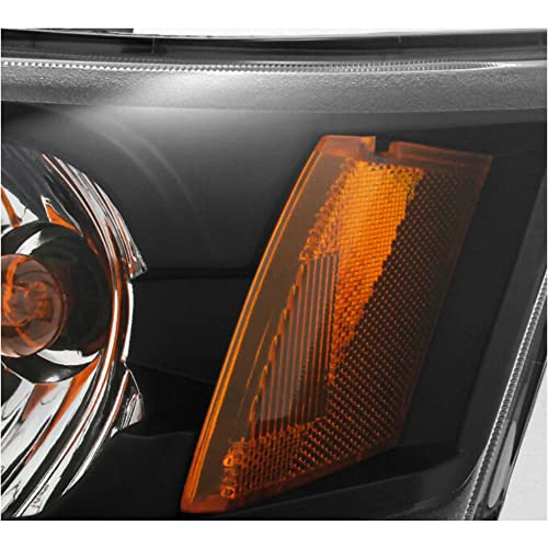 LNMTLZHHM For 2003-2007 Saturn Ion Sedan 4 Doors Sedan Black Headlights Replacement L+R