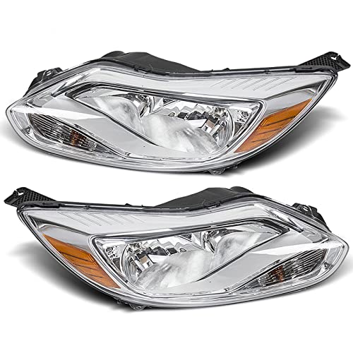 LNMTLZHHM For Ford 2012-2014 Focus Headlights Head Lamps Left Right Pair Driver Passenger