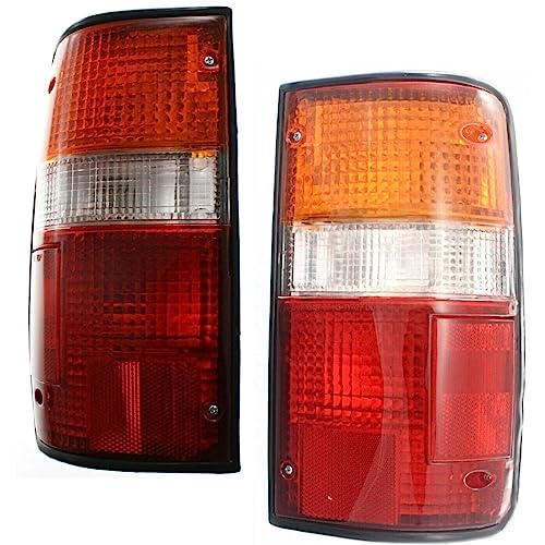 LNMTLZHHM Taillights Taillamps Brake Lights Pair Set Rear For 1989-1995  Toyota   Pickup Truck