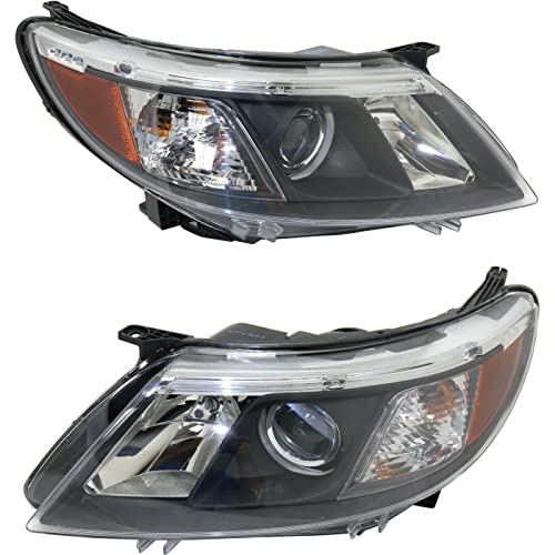 LNMTLZHHM Headlight Set For 2008-2010 Saab 44442 43711 Left and Right With Bulb 2Pc