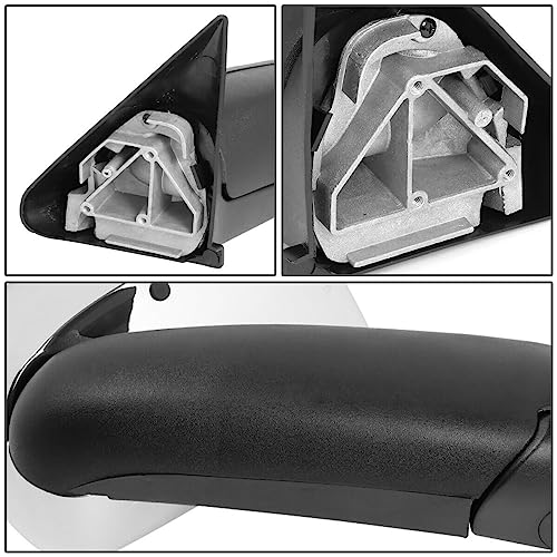 LNMTLZHHM For 1994-2002 Dodge Truck Pair Chrome Cover Manual Flip Up Tow Towing Mirror