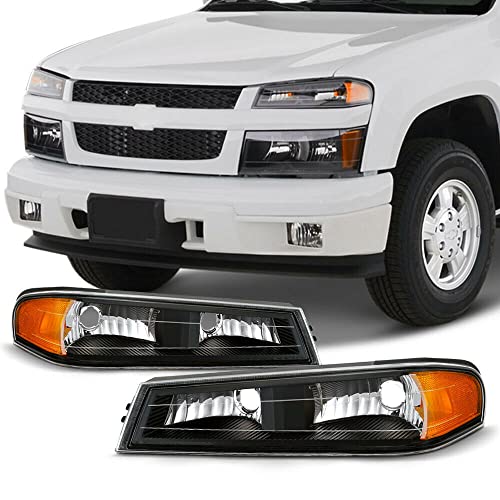 LNMTLZHHM For 2004-2012 Chevrolet GMC Black Front Upper Headlight Corner Signal Lamp