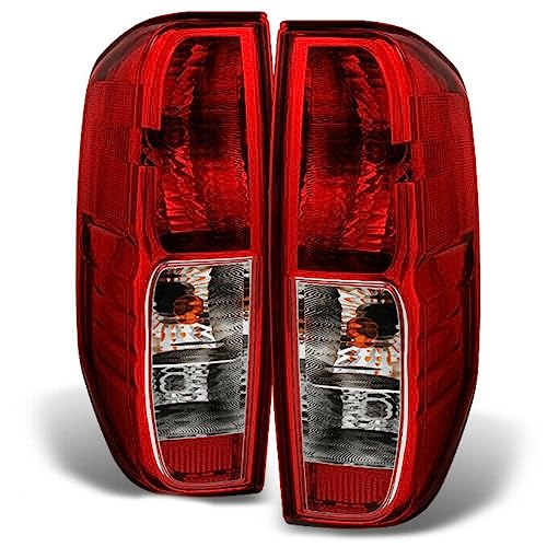 LNMTLZHHM For 2005-2019 Frontier 2009-2012 Equator Red Clear Taillights Replacement Pair