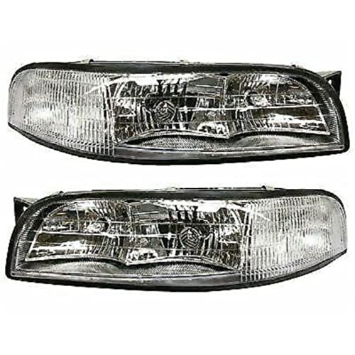 LNMTLZHHM Headlight Set For 1997-99 Buick LeSabre Sedan Driver and Passenger Side w/ bulb