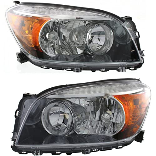 LNMTLZHHM Front Headlights Headlamps L&R Pair Set For Toyota 06-08 RAV4 Sport Utility Rav-4 Model